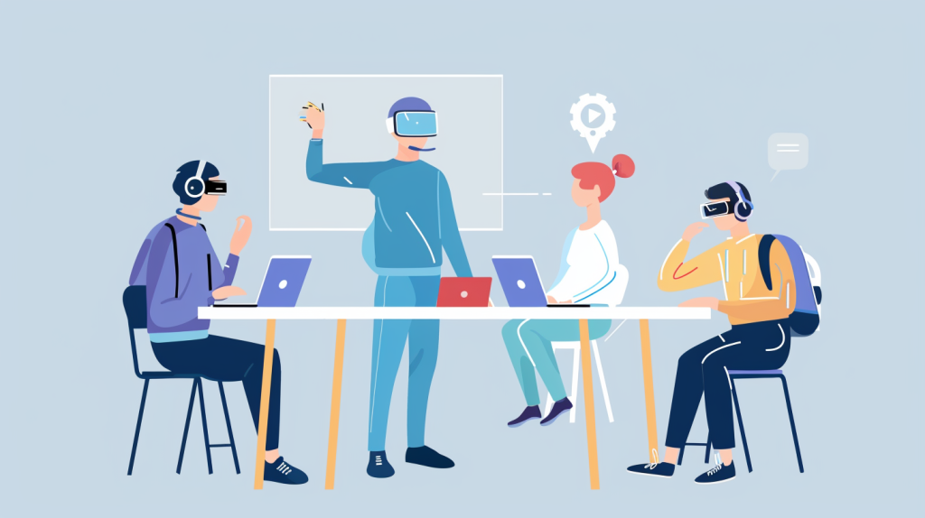 Representación de la inteligencia artificial transformando el ámbito educativo.