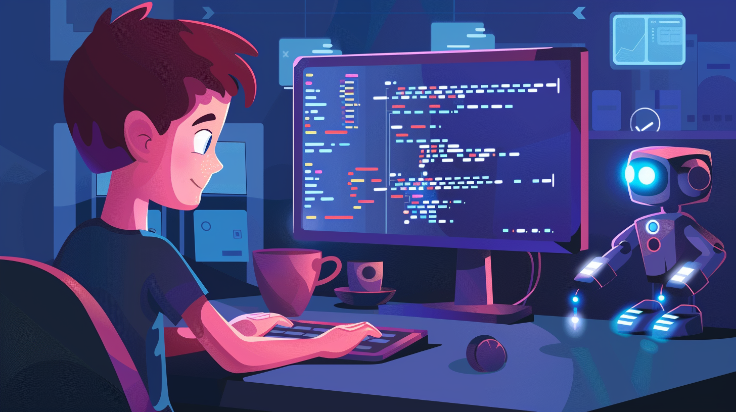 Niños aprendiendo programación con herramientas visuales como Scratch