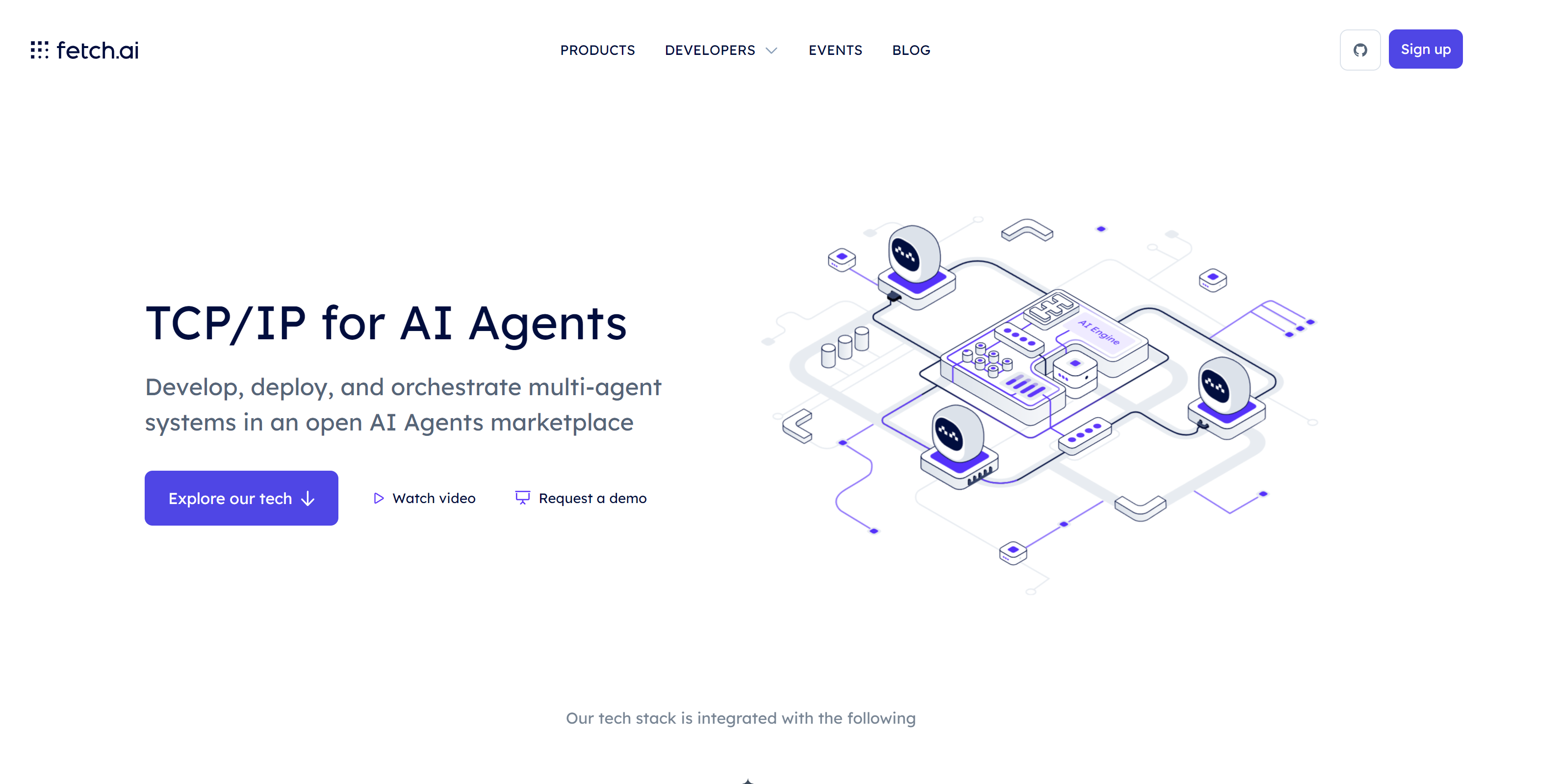 Fetch.ai combina inteligencia artificial y blockchain para optimizar procesos mediante agentes autónomos.