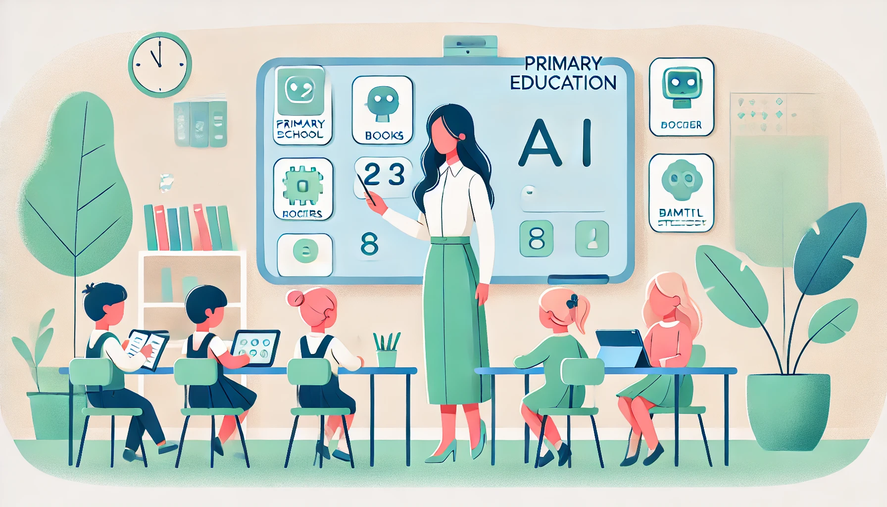 Docente utilizando herramientas de inteligencia artificial en el aula