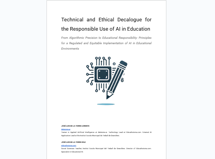 Technical and Ethical Decalogue for the Responsible Use of AI in Education